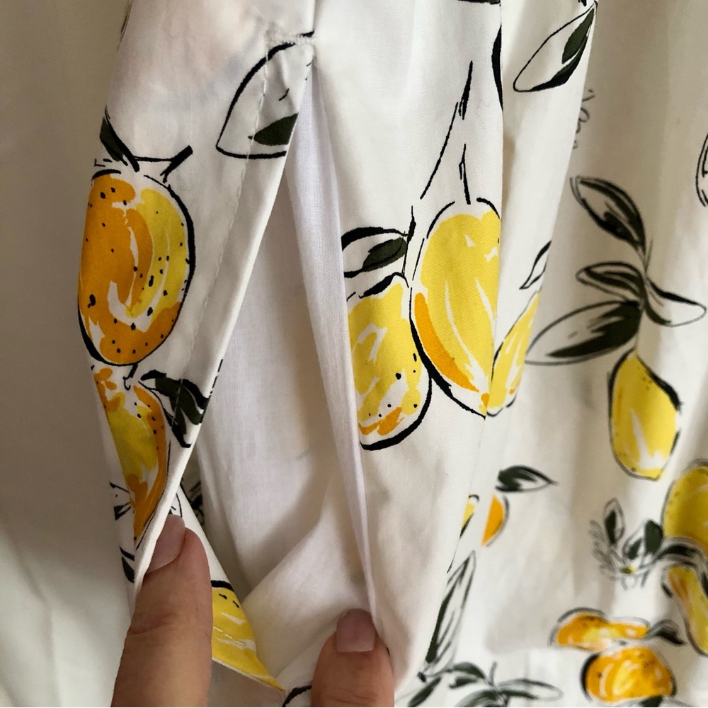 Free Assembly lemon print halter fit and flare cotton dress size S NWT - Picture 9 of 12